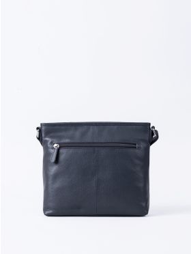 Farlam Leather Cross Body Bag in Navy