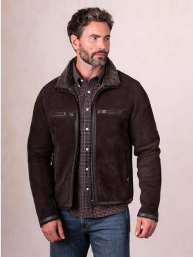 Buccaneer Sheepskin Jacket in Brown | Lakeland Leather