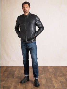 Stonecroft Leather Jacket in Black