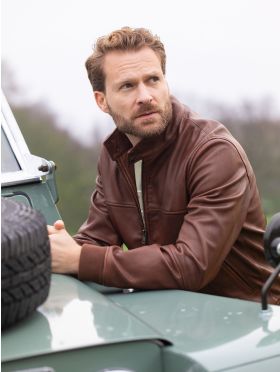 Hayton Leather Jacket in Cognac | Lakeland Leather