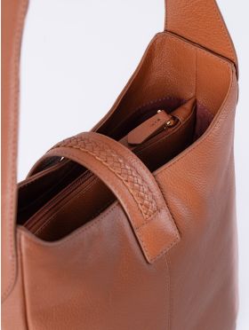 Dalston Leather Hobo Bag in Tan