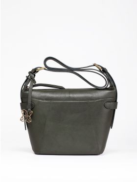Newby Leather Cross Body Bag in Green