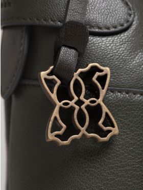 Newby Leather Hobo Shoulder Bag in Green