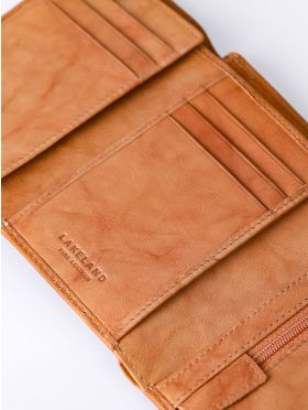 Bowston Tri-Fold Leather Wallet in Cognac