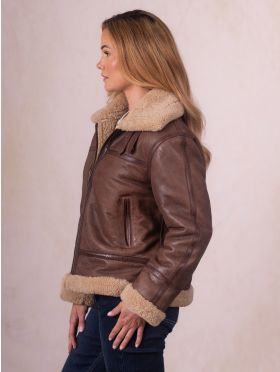 Cawford Aviator Jacket in Brown