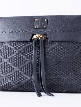 Wasdale Leather Cross Body Bag in Dark Navy