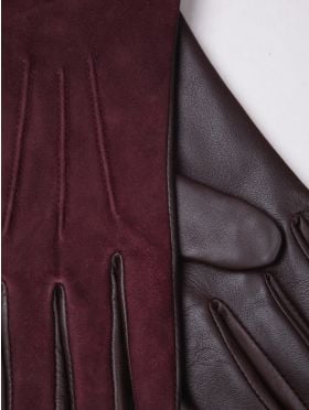Hesket Suede Gloves in Plum