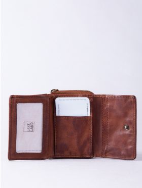 Wreay Small Leather Purse in Cognac