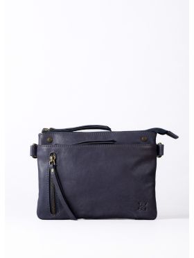 Harstone Mini Leather Cross Body Bag in Blue