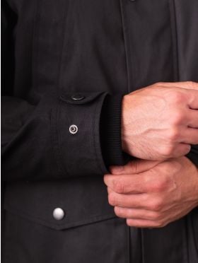 Coniston Wax Field Jacket in Black