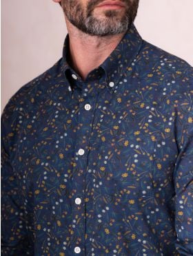 Ambleside Cotton Shirt in Navy