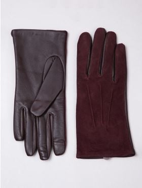 Hesket Suede Gloves in Plum