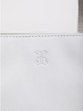 Torver Leather Tote Bag in Off White