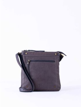 Harstone Large Leather Cross Body Bag in Blue