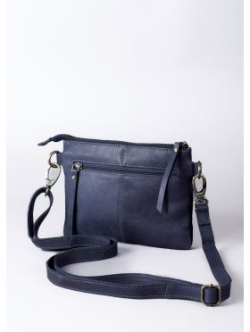 Harstone Mini Leather Cross Body Bag in Blue