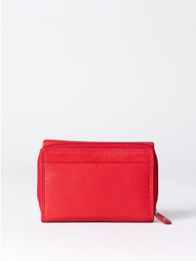 Small Leather Purse in Red
