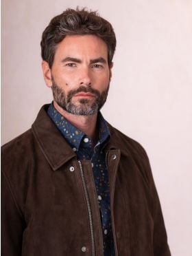 Silloth Leather Jacket in Brown