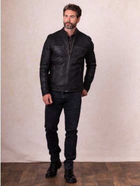Harker Leather Jacket in Black | Lakeland Leather