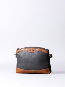 Hartsop Zip Leather Cross Body Bag in Navy