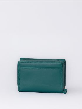 Small Leather Purse in Teal