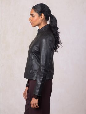 Anthorn Leather Jacket in Black