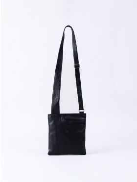 Allerdale Leather Cross Body Bag in Black