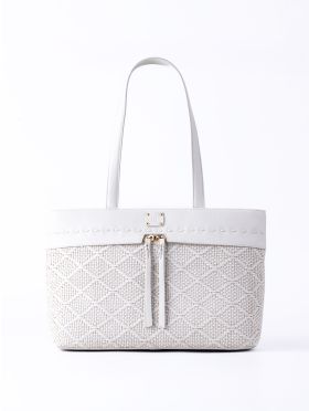 Wasdale Leather Tote Bag in Off White