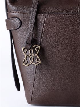 Newby Leather Cross Body Bag in Chocolate