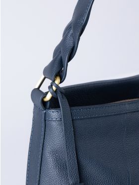Howgill Leather Hobo Bag in Navy