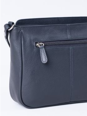 Ambleside Leather Cross Body Bag in Navy