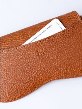 Tarraby Leather Glasses Case in Tan