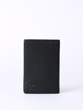 Bowston Tri-Fold Leather Wallet in Black