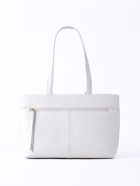 Wasdale Leather Tote Bag in Off White