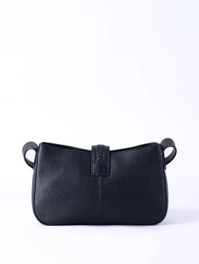 Dalston Leather Cross Body Bag in Black