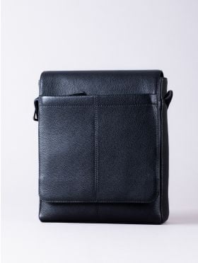 Crummock Leather Cross Body Bag in Black