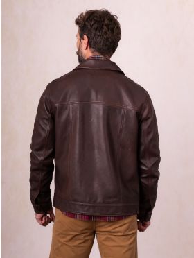 Embleton Leather Jacket in Brown