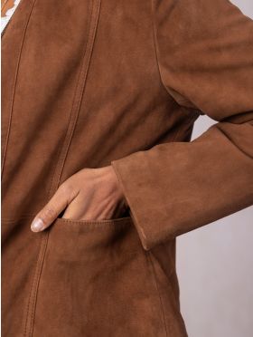 Muncaster Suede Jacket in Tan