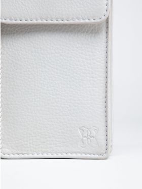 Bowness Leather Cross Body Phone Pouch in White
