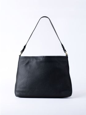 Howgill Leather Hobo Bag in Black