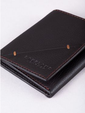 Allerdale Leather Tri-Fold Wallet in Dark Brown