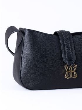 Dalston Leather Cross Body Bag in Black