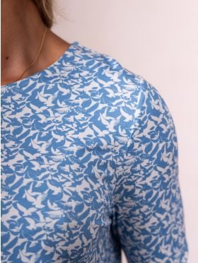 Sapphire Jersey Top in Blue