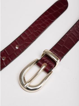 Kirkby Leather Belt in Oxblood