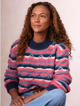 Peony Wool Blend Jumper in Pink