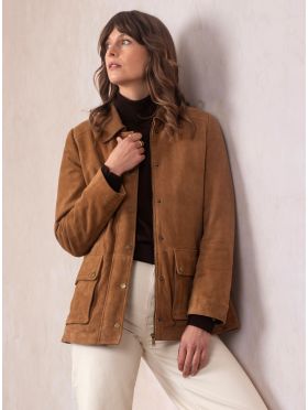 Hawkshead Suede Barn Jacket in Tan