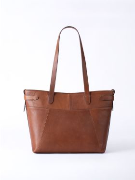 Newby Leather Tote Bag in Tan