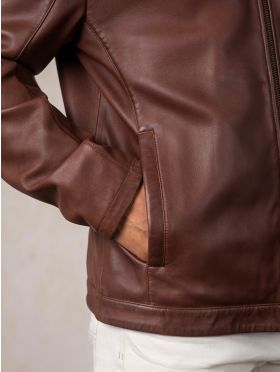 Penton Leather Jacket in Dark Cognac