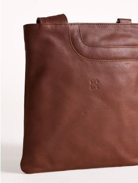 Allerdale Leather Cross Body Bag in Cognac