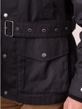 Coniston Wax Field Jacket in Black