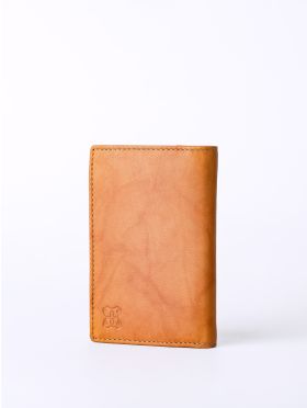 Bowston Tri-Fold Leather Wallet in Cognac